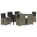 Have Spisebordssæt 7 pcs Grå polyrattan