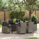 Have Spisebordssæt 7 pcs Grå polyrattan