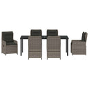 Have Spisebordssæt 7 pcs Grå polyrattan