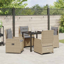 Have Spisebordssæt 5 pcs Beige og lys grå polyrattan