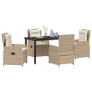 Have Spisebordssæt 5 pcs Beige og lys grå polyrattan