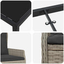 Have Spisebordssæt 3 pcs Lysegrå polyrattan