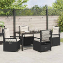 Have Spisebordssæt 5 pcs Sort polyrattan