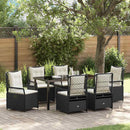 Have Spisebordssæt 7 pcs Sort polyrattan