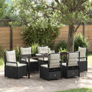 Have Spisebordssæt 7 pcs Sort polyrattan
