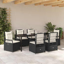 Have Spisebordssæt 7 pcs Sort polyrattan
