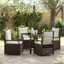 Have Spisebordssæt 5 pcs Brun polyrattan