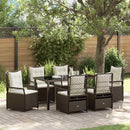 Have Spisebordssæt 7 pcs Brun polyrattan
