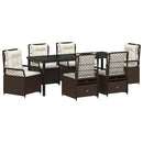 Have Spisebordssæt 7 pcs Brun polyrattan