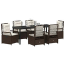 Have Spisebordssæt 7 pcs Brun polyrattan
