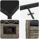 Have Spisebordssæt 3 pcs Grå polyrattan