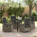 Have Spisebordssæt 5 pcs Grå polyrattan