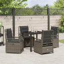 Have Spisebordssæt 5 pcs Grå polyrattan
