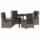 Have Spisebordssæt 5 pcs Grå polyrattan