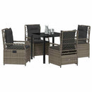 Have Spisebordssæt 5 pcs Grå polyrattan