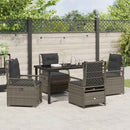 Have Spisebordssæt 5 pcs Grå polyrattan