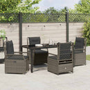 Have Spisebordssæt 5 pcs Grå polyrattan