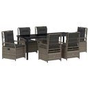 Have Spisebordssæt 7 pcs Grå polyrattan