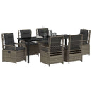 Have Spisebordssæt 7 pcs Grå polyrattan