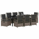 Have Spisebordssæt 9 pcs Grå polyrattan