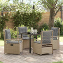Have Spisebordssæt 5 pcs Beige og lys grå polyrattan