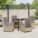 Have Spisebordssæt 5 pcs Beige og lys grå polyrattan