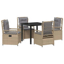 Have Spisebordssæt 5 pcs Beige og lys grå polyrattan