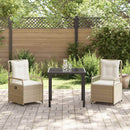 Have Spisebordssæt 3 pcs Beige og cremehvid polyrattan
