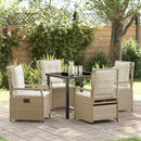 Have Spisebordssæt 5 pcs Beige og cremehvid polyrattan