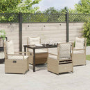 Have Spisebordssæt 5 pcs Beige og cremehvid polyrattan