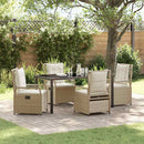 Have Spisebordssæt 5 pcs Beige og cremehvid polyrattan