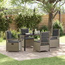 Have Spisebordssæt 5 pcs Lysegrå polyrattan