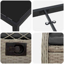 Have Spisebordssæt 9 pcs Lysegrå polyrattan