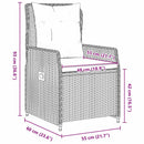 Have Spisebordssæt med pude 3 pcs Brun Poly rattan