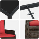 Have Spisebordssæt med pude 5 pcs Brun Poly rattan