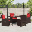 Have Spisebordssæt med pude 5 pcs Brun Poly rattan