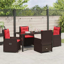 Have Spisebordssæt med pude 5 pcs Brun Poly rattan