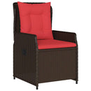 Have Spisebordssæt med pude 5 pcs Brun Poly rattan