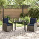 Have Spisebordssæt med pude 3 pcs Grå Poly rattan