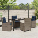 Have Spisebordssæt med pude 5 pcs Grå Poly rattan