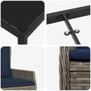 Have Spisebordssæt med pude 9 pcs Grå Poly rattan