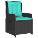 Have Spisebordssæt med pude 5 pcs Sort Poly rattan
