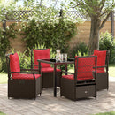 Have Spisebordssæt 5 pcs Brun polyrattan
