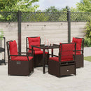 Have Spisebordssæt 5 pcs Brun polyrattan