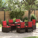 Have Spisebordssæt 7 pcs Brun polyrattan