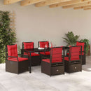 Have Spisebordssæt 7 pcs Brun polyrattan