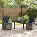 Have Spisebordssæt 3 pcs Grå polyrattan
