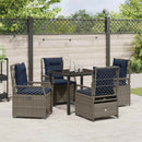 Have Spisebordssæt 5 pcs Grå polyrattan