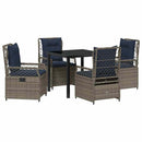 Have Spisebordssæt 5 pcs Grå polyrattan