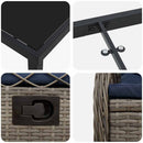 Have Spisebordssæt 5 pcs Grå polyrattan